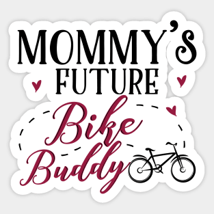 Bike Mom and Baby Matching T-shirts Gift Sticker